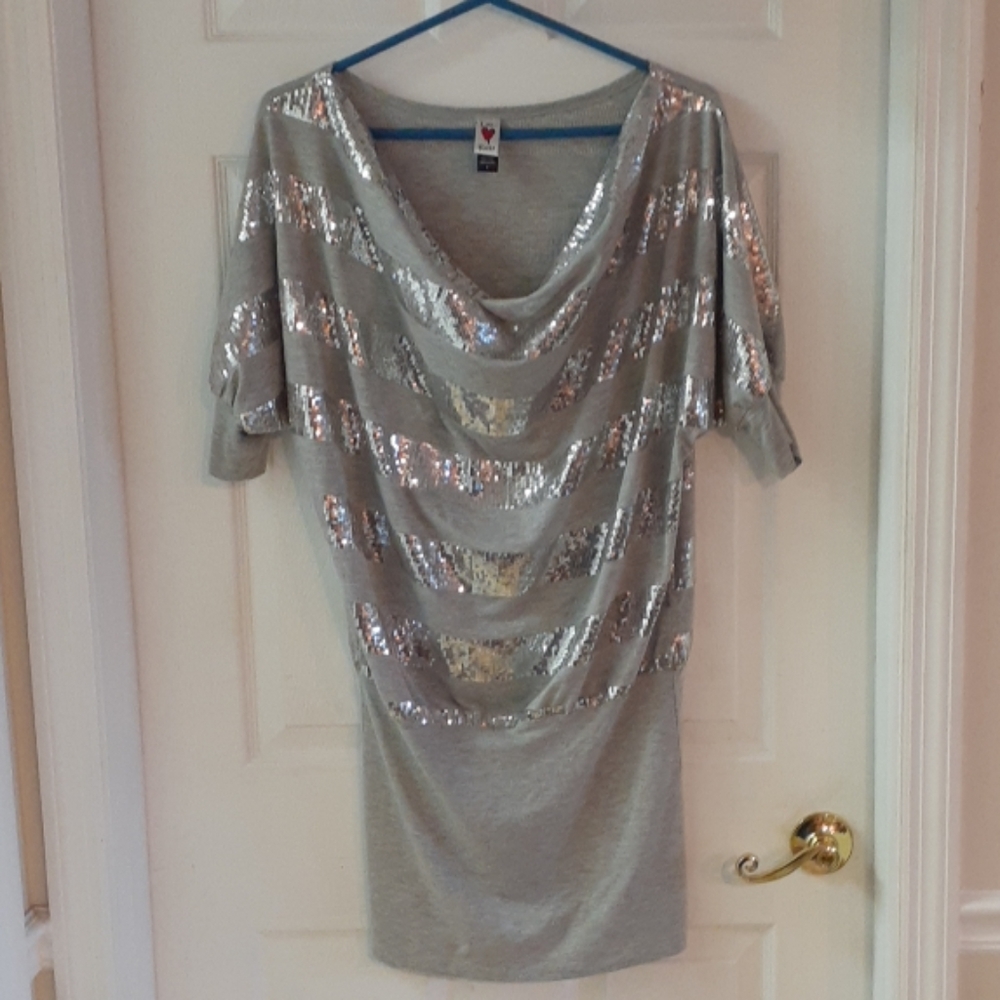Women's silver mini-dress